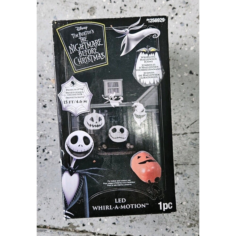 Gemmy Nightmare Before Christmas Jack Skellington Whirl-A-Motion Projector Light